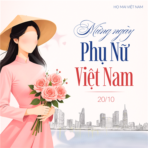 THƯ CHÚC MỪNG NHÂN DỊP KỶ NIỆM NGÀY PHỤ NỮ VIỆT NAM 20/10
