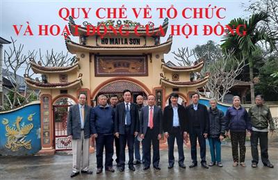 Quy chế về tổ chức và hoạt động của hội đồng Họ Mai Việt Nam