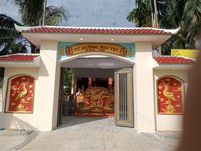 CHI HỌ MAI ĐỊNH TRỊ KHÁNH THÀNH KHU MỘ TỔ VÀ NHÀ TỪ ĐƯỜNG