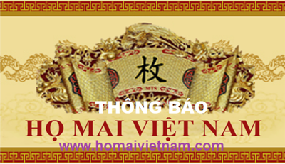 Thông báo Thường trực Hội đồng Họ Mai Việt Nam