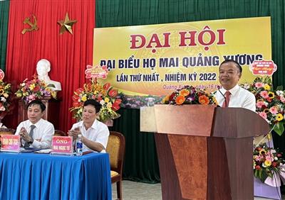 Đại hội đại biểu họ Mai Quảng Xương, Thanh Hóa lần thứ nhất, nhiệm kỳ 2022-2027